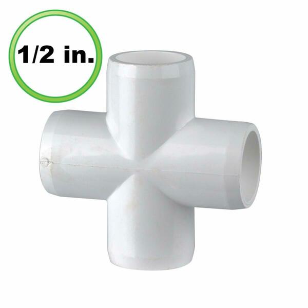 Circo 0.5 in. 4-Way x PVC Fitting Cross 131-F